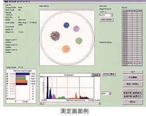 ウェハー表面検査装置 WM-10　測定画面