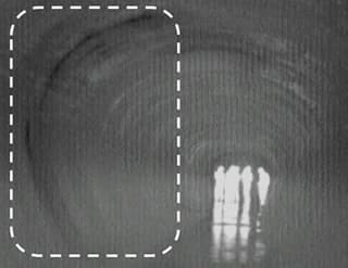 赤外線サーモグラフィカメラ トンネル内の漏水